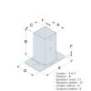 Annotation des différentes dimensions du pied de poteau